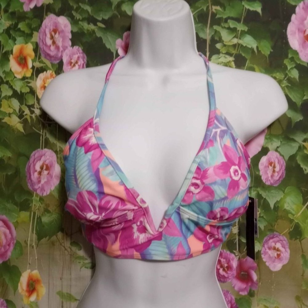 NEW Women's Juniors V-Back Bikini Top size M (7-9)